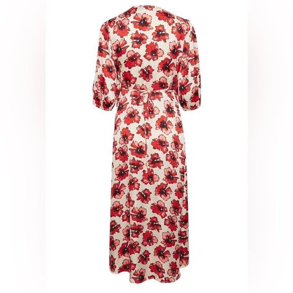 🇩🇰NWT Soaked in Luxury Isabeth Satin Wrap Dress with slip - Picture 6 of 15